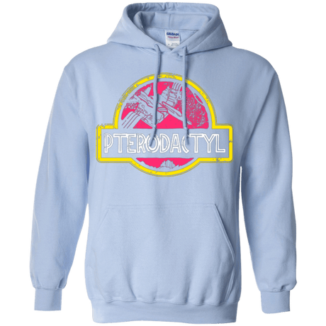 Sweatshirts Light Blue / Small Jurassic Power Pink Pullover Hoodie