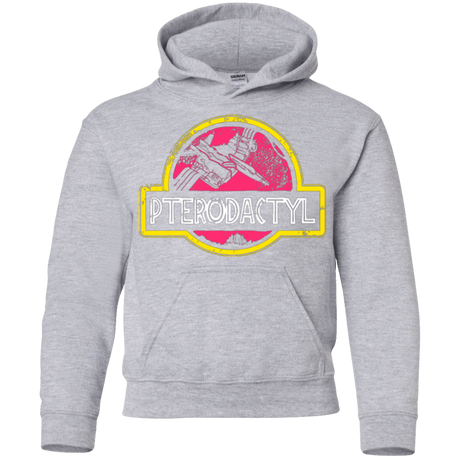 Sweatshirts Sport Grey / YS Jurassic Power Pink Youth Hoodie