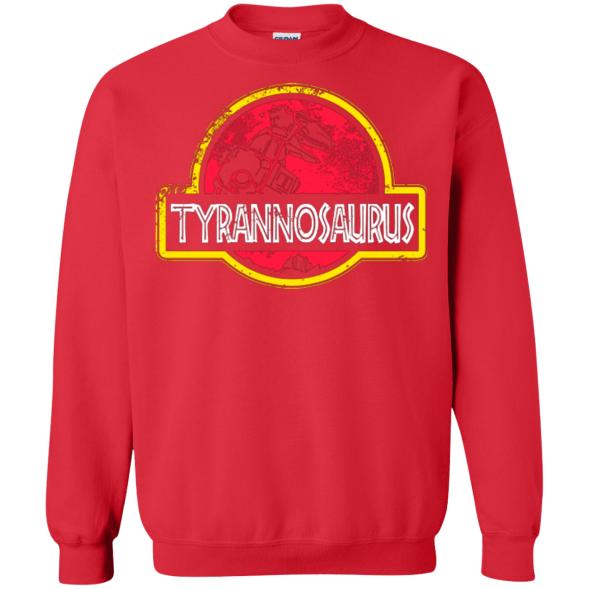Sweatshirts Red / Small Jurassic Power Red Crewneck Sweatshirt