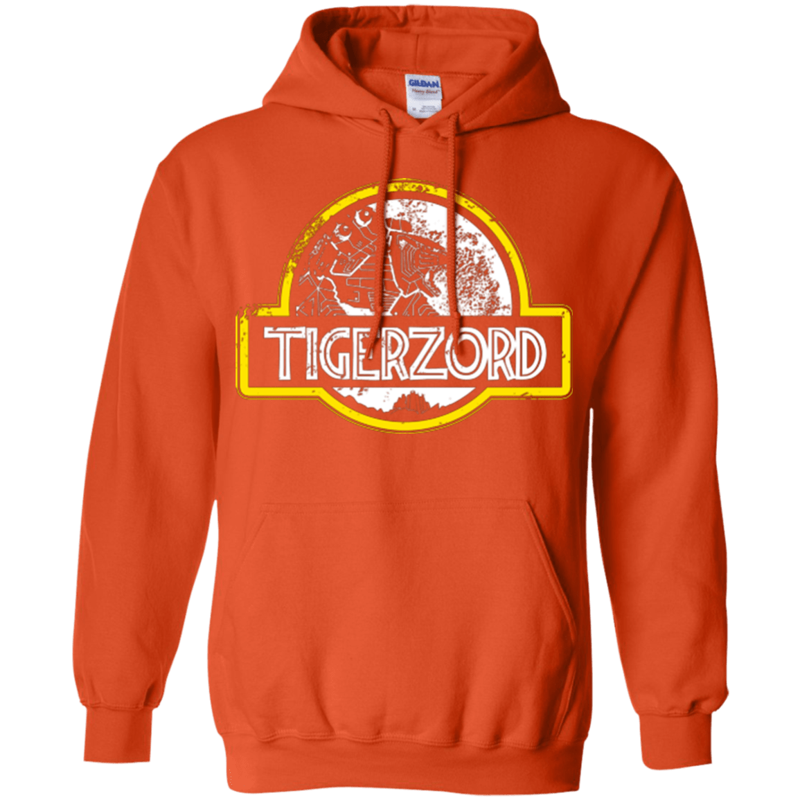 Sweatshirts Orange / Small Jurassic Power White Pullover Hoodie