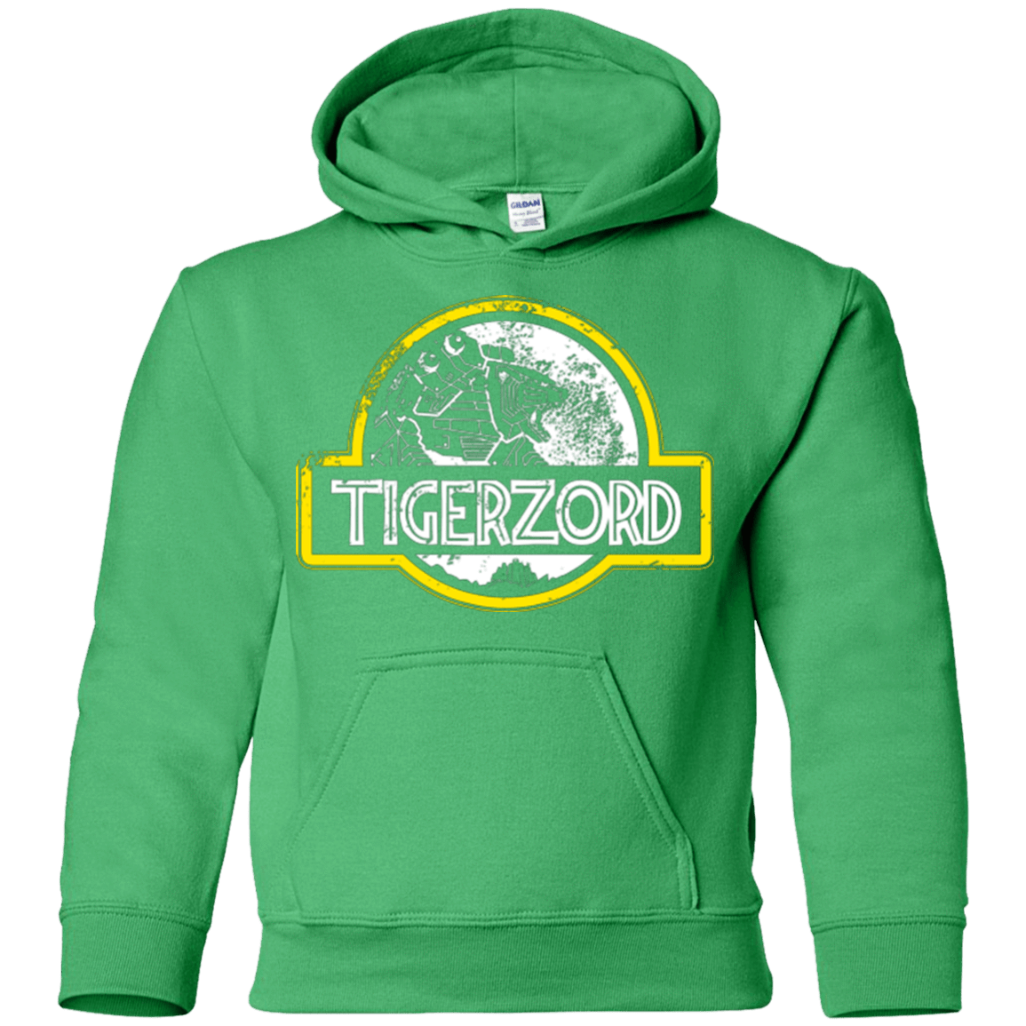 Sweatshirts Irish Green / YS Jurassic Power White Youth Hoodie