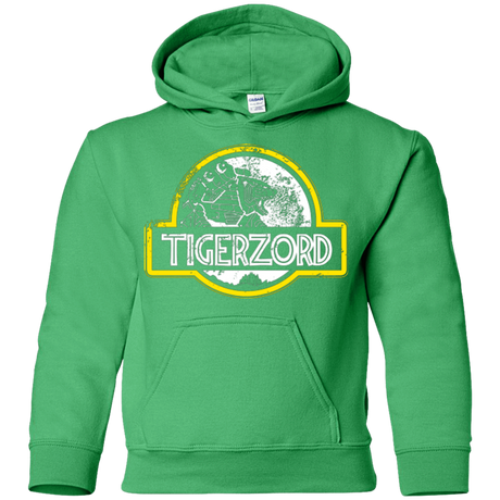 Sweatshirts Irish Green / YS Jurassic Power White Youth Hoodie