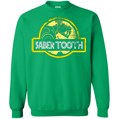 Sweatshirts Irish Green / Small Jurassic Power Yellow Crewneck Sweatshirt