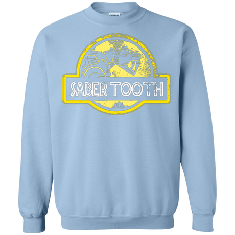 Sweatshirts Light Blue / Small Jurassic Power Yellow Crewneck Sweatshirt
