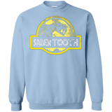 Sweatshirts Light Blue / Small Jurassic Power Yellow Crewneck Sweatshirt