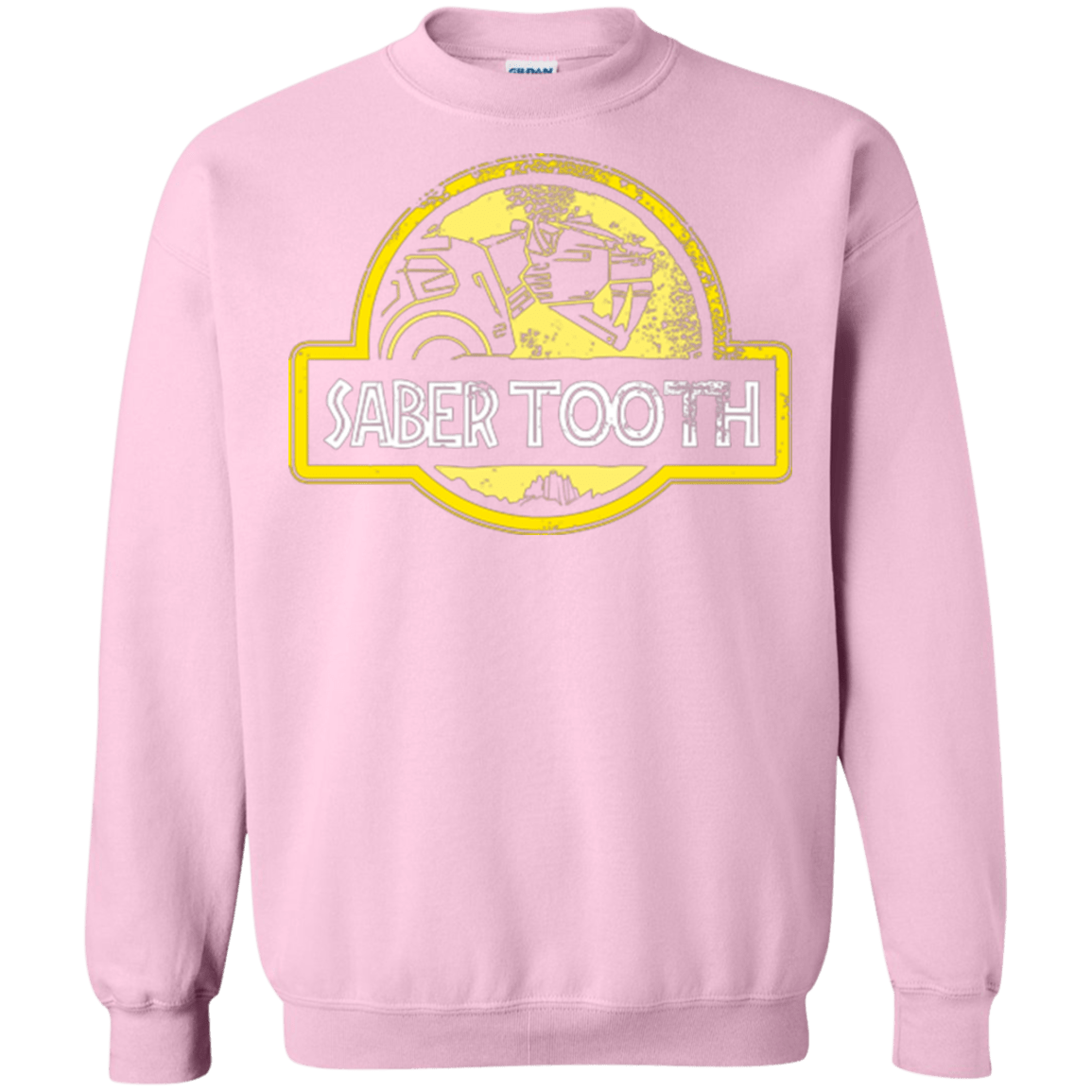 Sweatshirts Light Pink / Small Jurassic Power Yellow Crewneck Sweatshirt