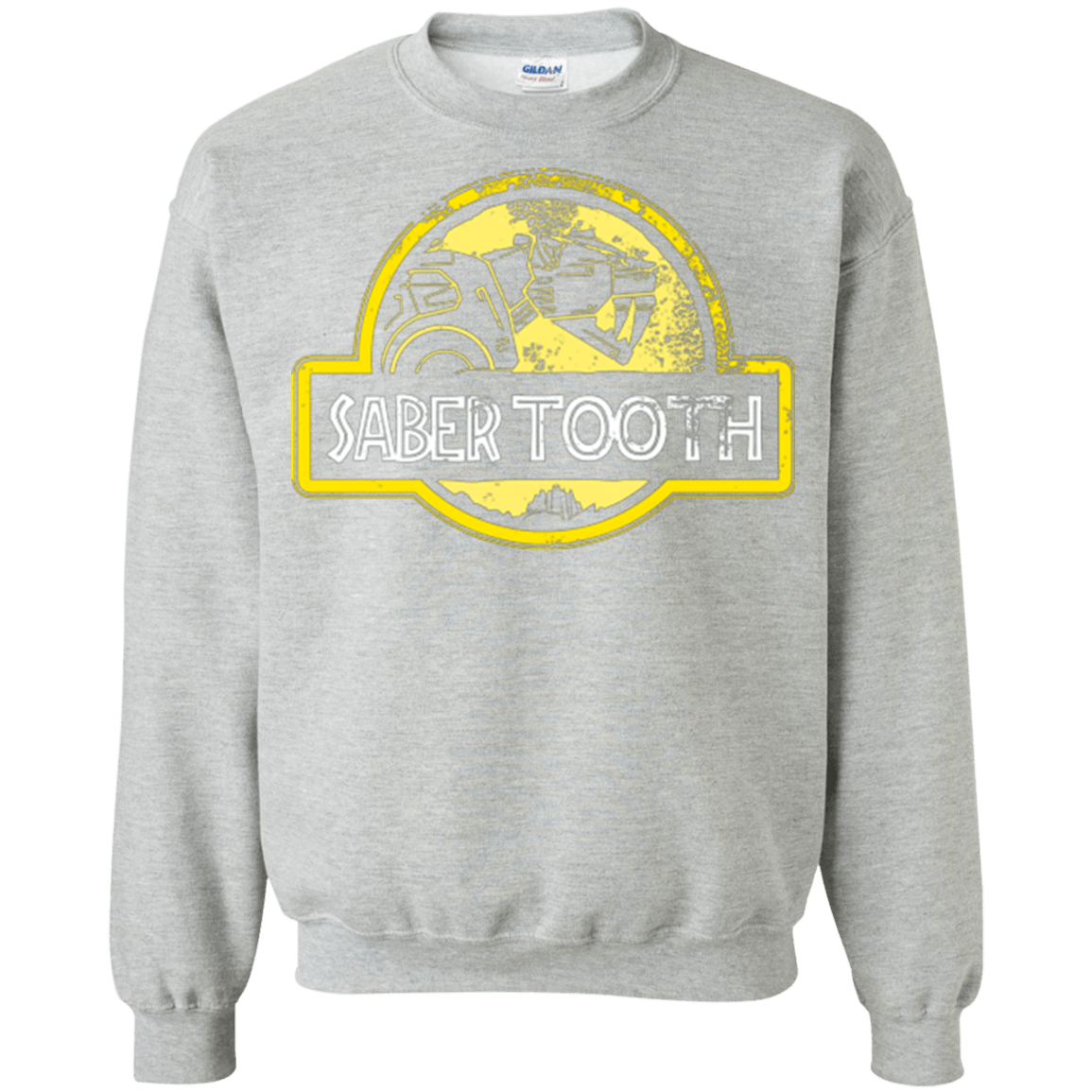 Sweatshirts Sport Grey / Small Jurassic Power Yellow Crewneck Sweatshirt