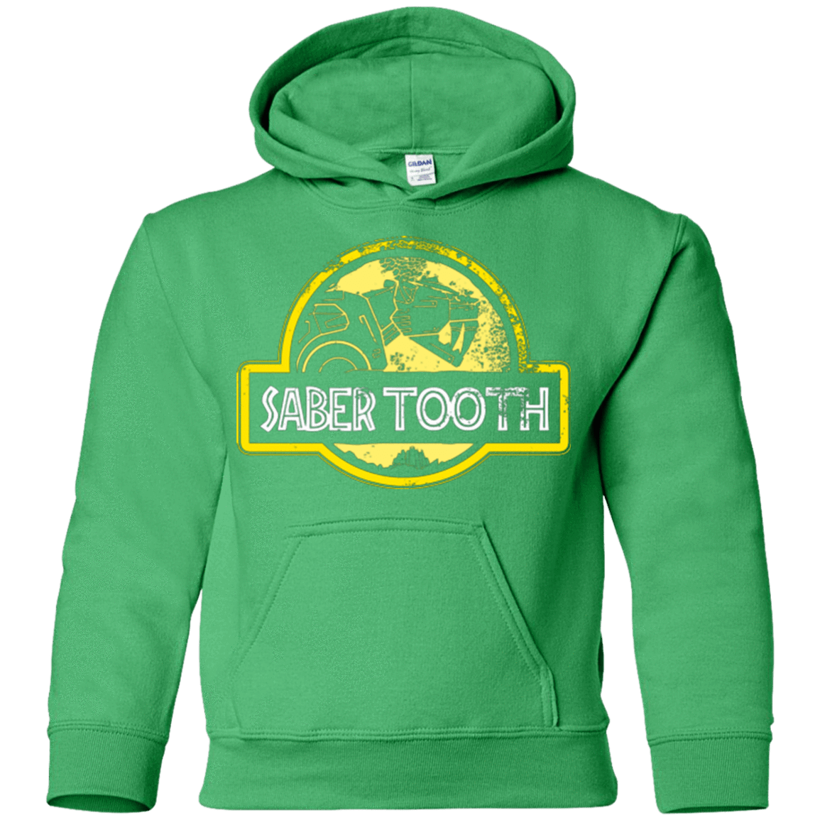 Sweatshirts Irish Green / YS Jurassic Power Yellow Youth Hoodie