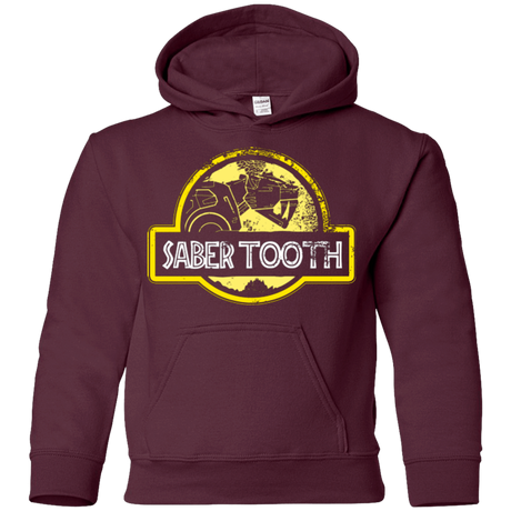Sweatshirts Maroon / YS Jurassic Power Yellow Youth Hoodie
