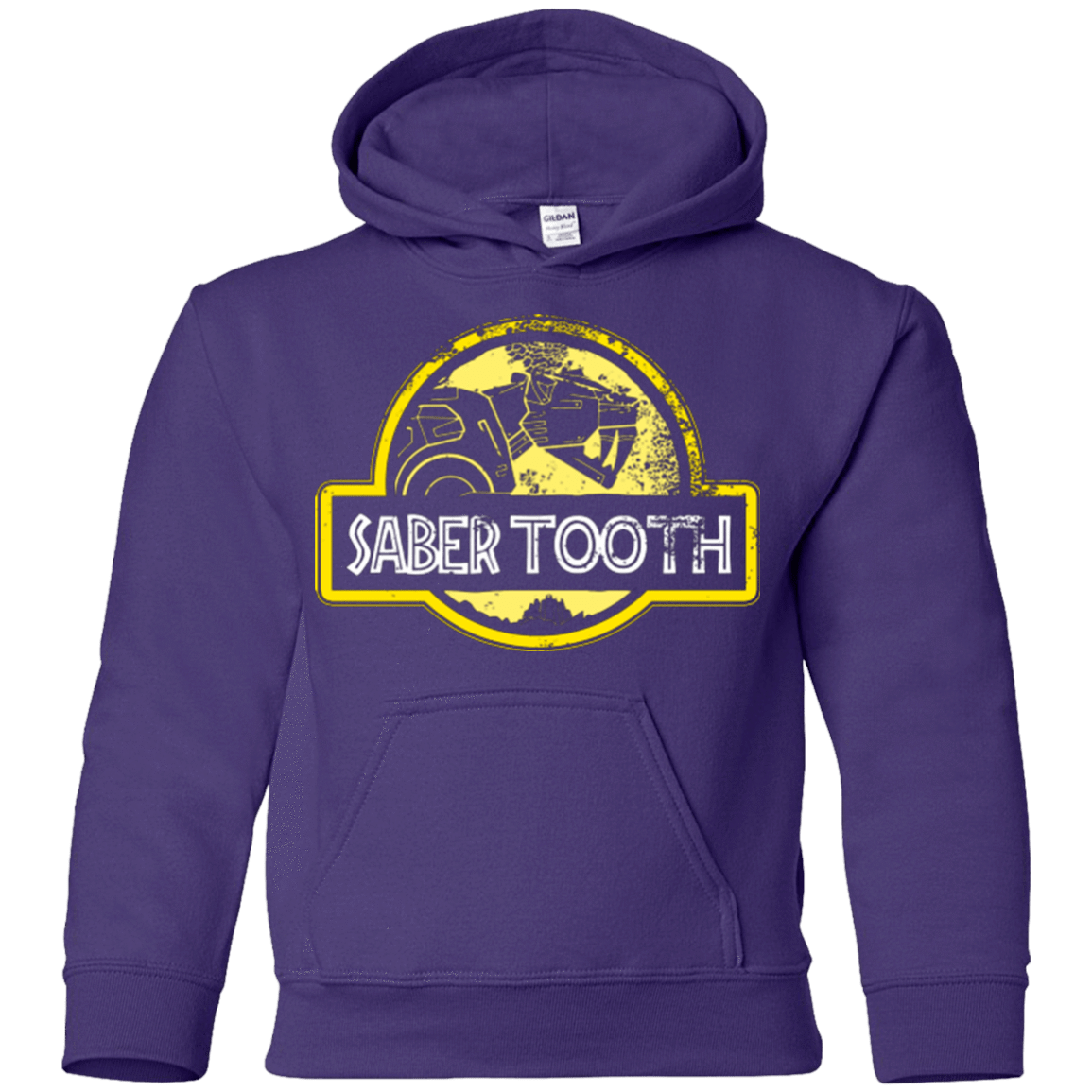 Sweatshirts Purple / YS Jurassic Power Yellow Youth Hoodie