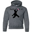 Sweatshirts Dark Heather / YS Just doh it Youth Hoodie
