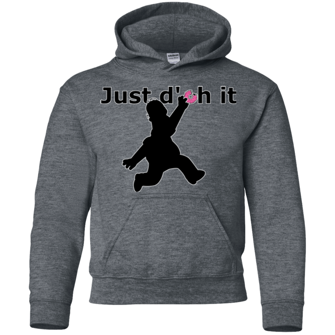 Sweatshirts Dark Heather / YS Just doh it Youth Hoodie