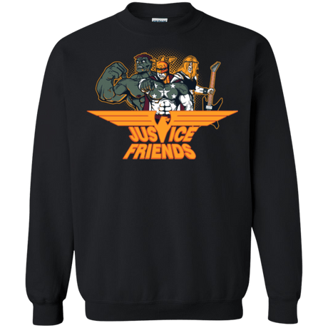 Sweatshirts Black / S Justice Friends Crewneck Sweatshirt