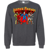 Sweatshirts Dark Heather / Small Justice Friends Crewneck Sweatshirt