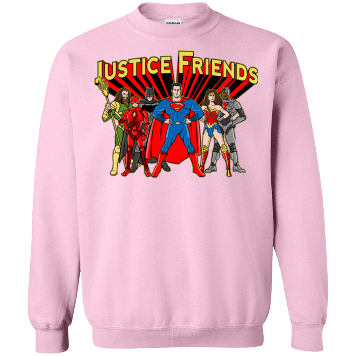 Sweatshirts Light Pink / Small Justice Friends Crewneck Sweatshirt