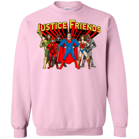 Sweatshirts Light Pink / Small Justice Friends Crewneck Sweatshirt