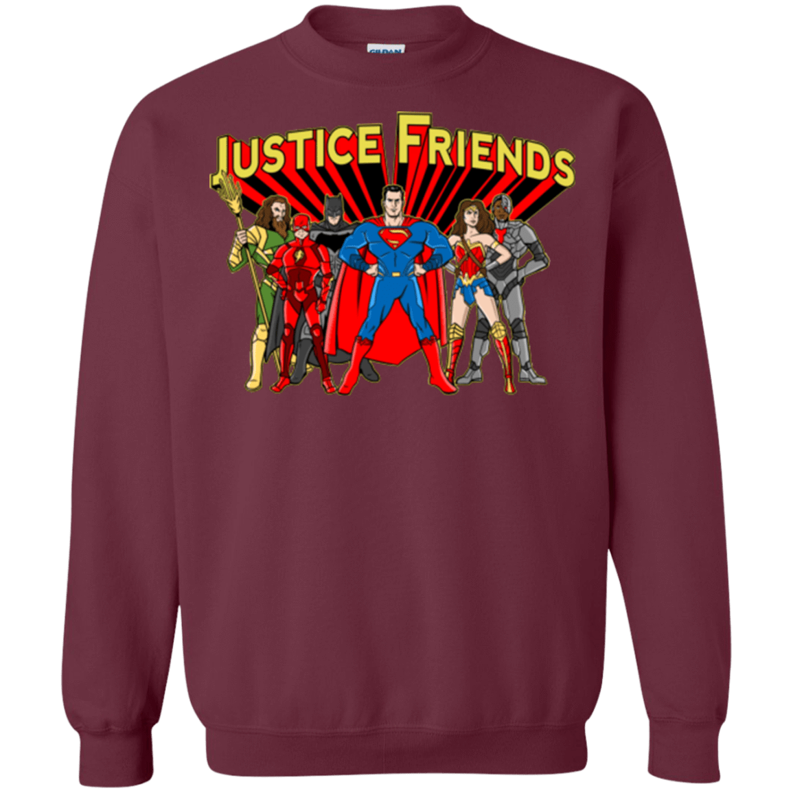 Sweatshirts Maroon / Small Justice Friends Crewneck Sweatshirt