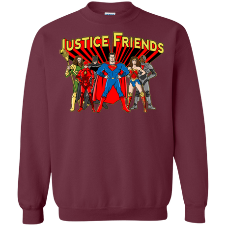 Sweatshirts Maroon / Small Justice Friends Crewneck Sweatshirt