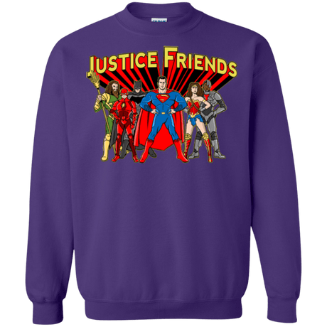 Sweatshirts Purple / Small Justice Friends Crewneck Sweatshirt