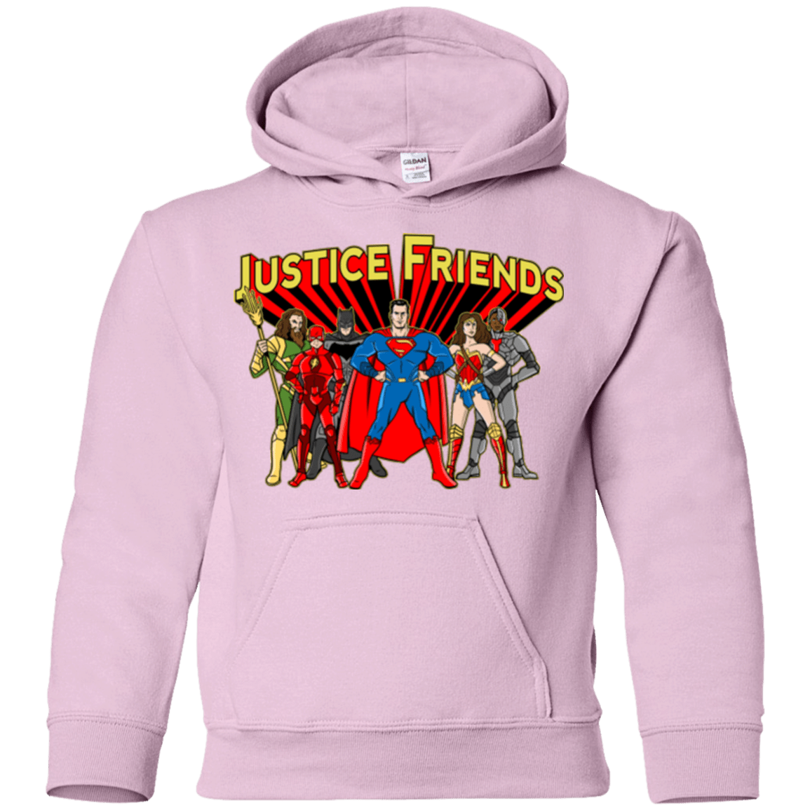 Sweatshirts Light Pink / YS Justice Friends Youth Hoodie