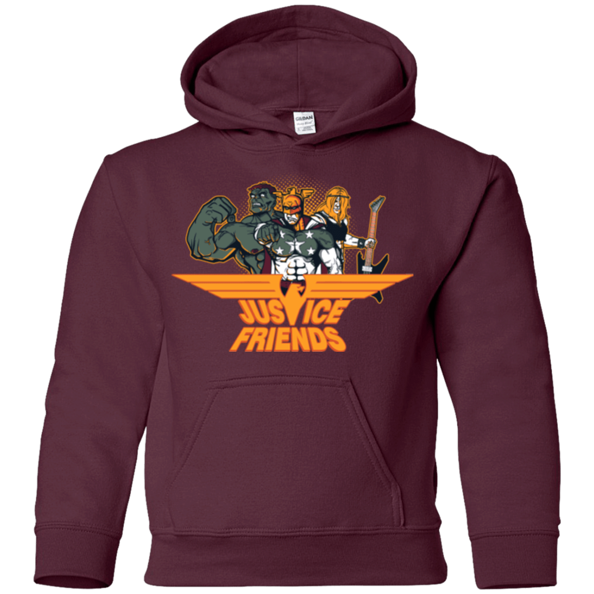 Sweatshirts Maroon / YS Justice Friends Youth Hoodie