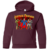 Sweatshirts Maroon / YS Justice Friends Youth Hoodie