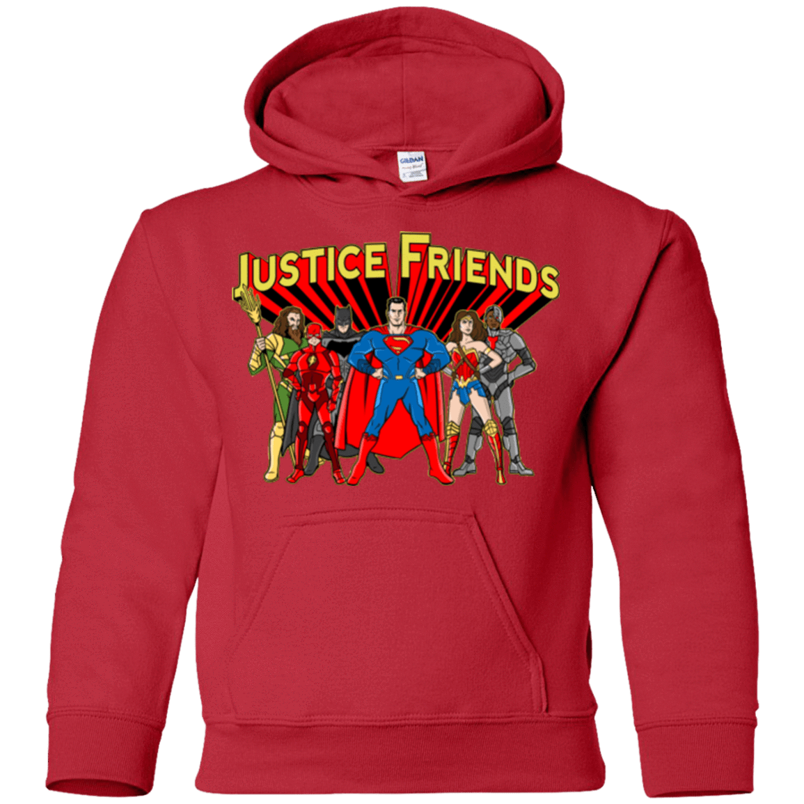 Sweatshirts Red / YS Justice Friends Youth Hoodie