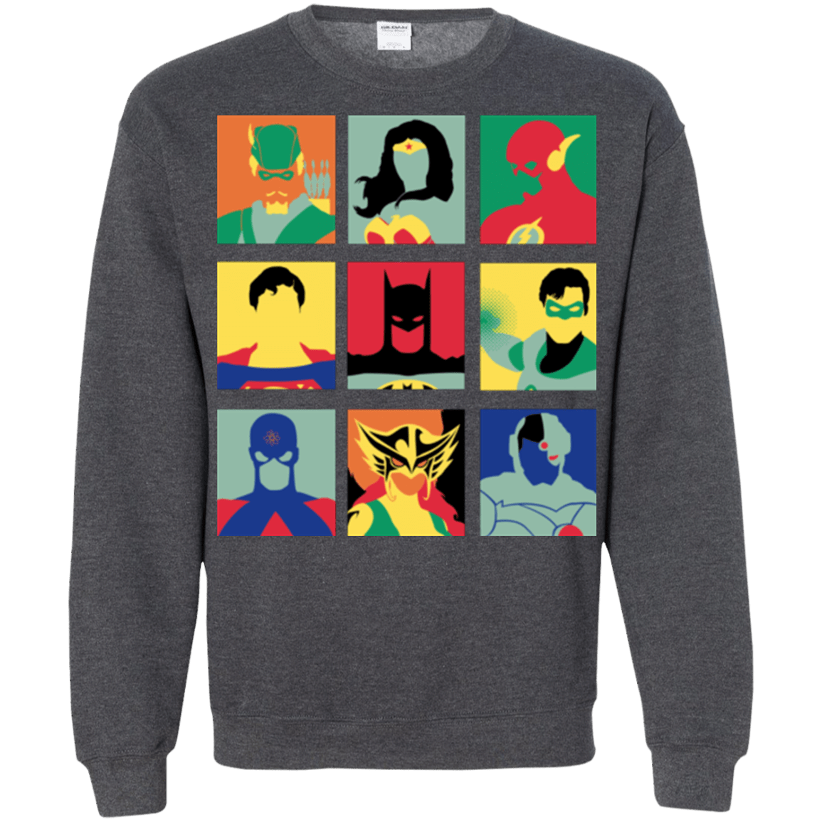 Sweatshirts Dark Heather / Small Justice Pop Crewneck Sweatshirt