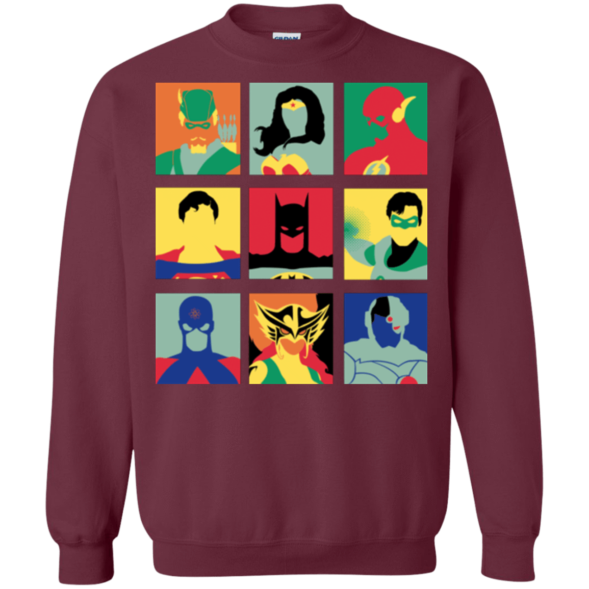 Sweatshirts Maroon / Small Justice Pop Crewneck Sweatshirt