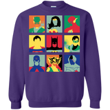 Sweatshirts Purple / Small Justice Pop Crewneck Sweatshirt