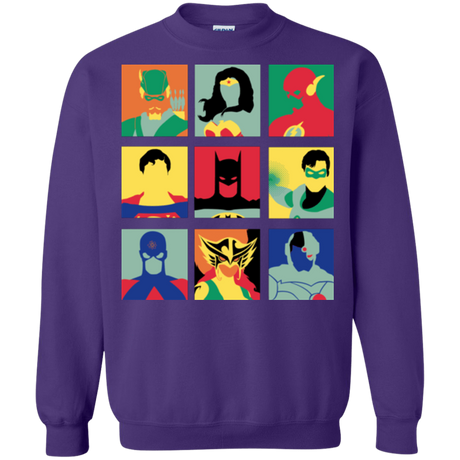 Sweatshirts Purple / Small Justice Pop Crewneck Sweatshirt