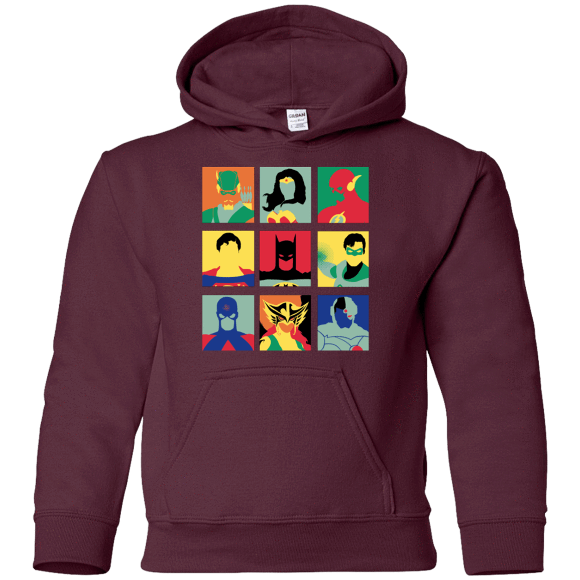 Sweatshirts Maroon / YS Justice Pop Youth Hoodie