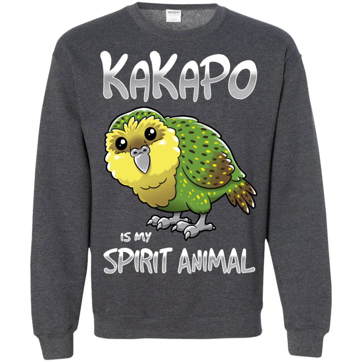 Sweatshirts Dark Heather / S Kakapo Spirit Animal Crewneck Sweatshirt