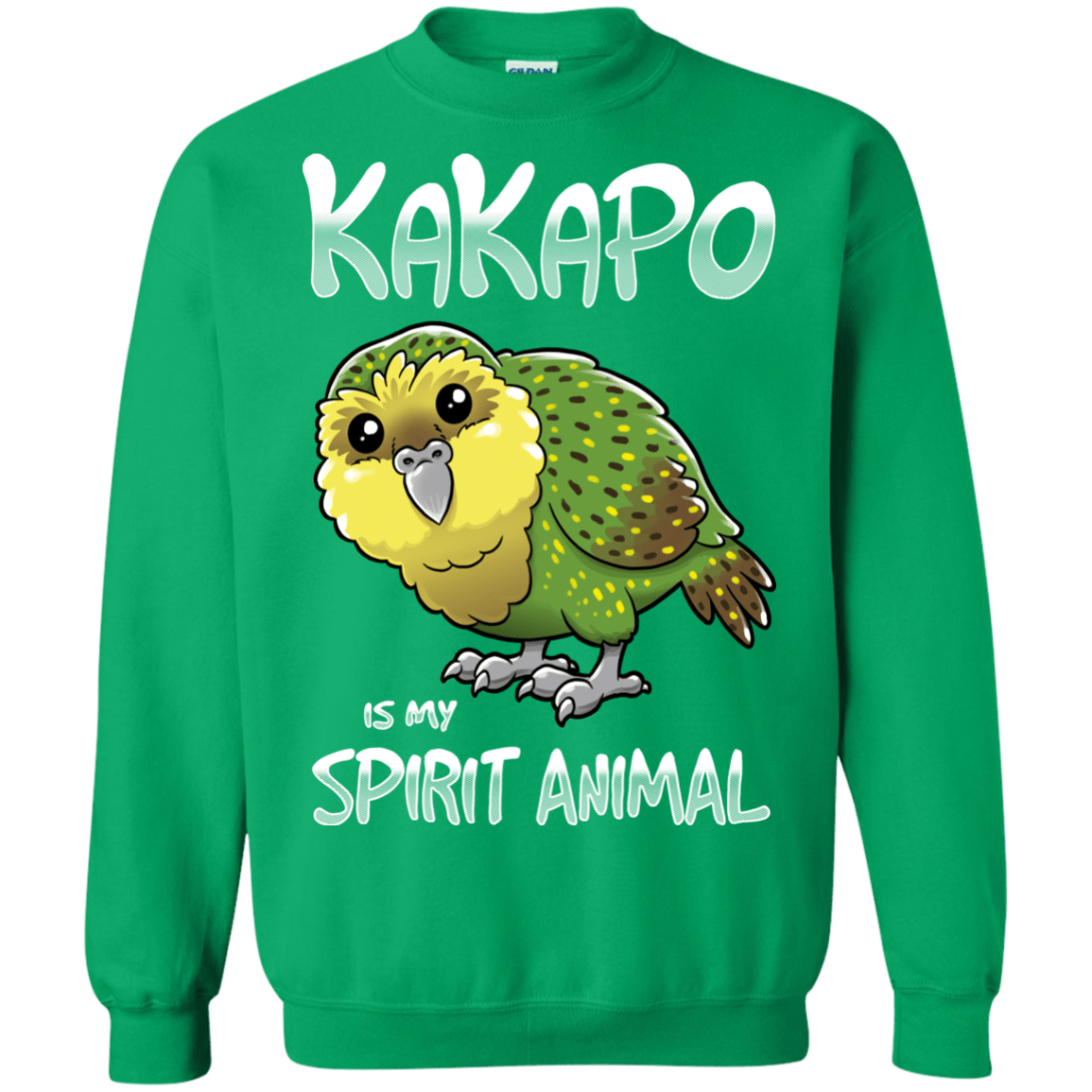 Sweatshirts Irish Green / S Kakapo Spirit Animal Crewneck Sweatshirt