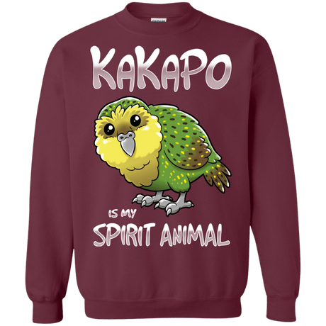 Sweatshirts Maroon / S Kakapo Spirit Animal Crewneck Sweatshirt