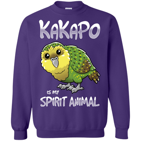 Sweatshirts Purple / S Kakapo Spirit Animal Crewneck Sweatshirt