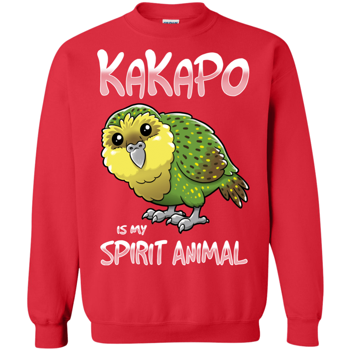 Sweatshirts Red / S Kakapo Spirit Animal Crewneck Sweatshirt