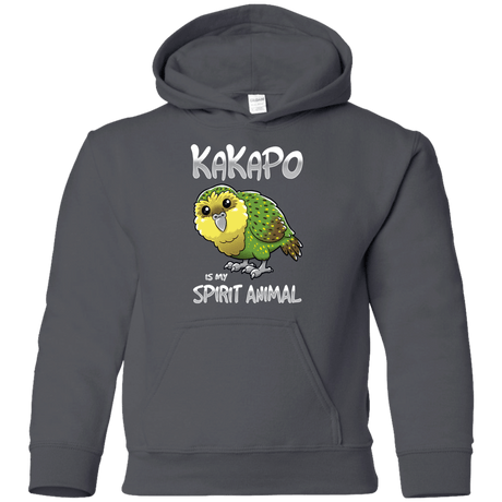 Sweatshirts Charcoal / YS Kakapo Spirit Animal Youth Hoodie