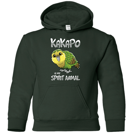 Sweatshirts Forest Green / YS Kakapo Spirit Animal Youth Hoodie