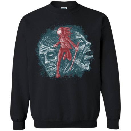 Sweatshirts Black / Small Katana Girl Crewneck Sweatshirt