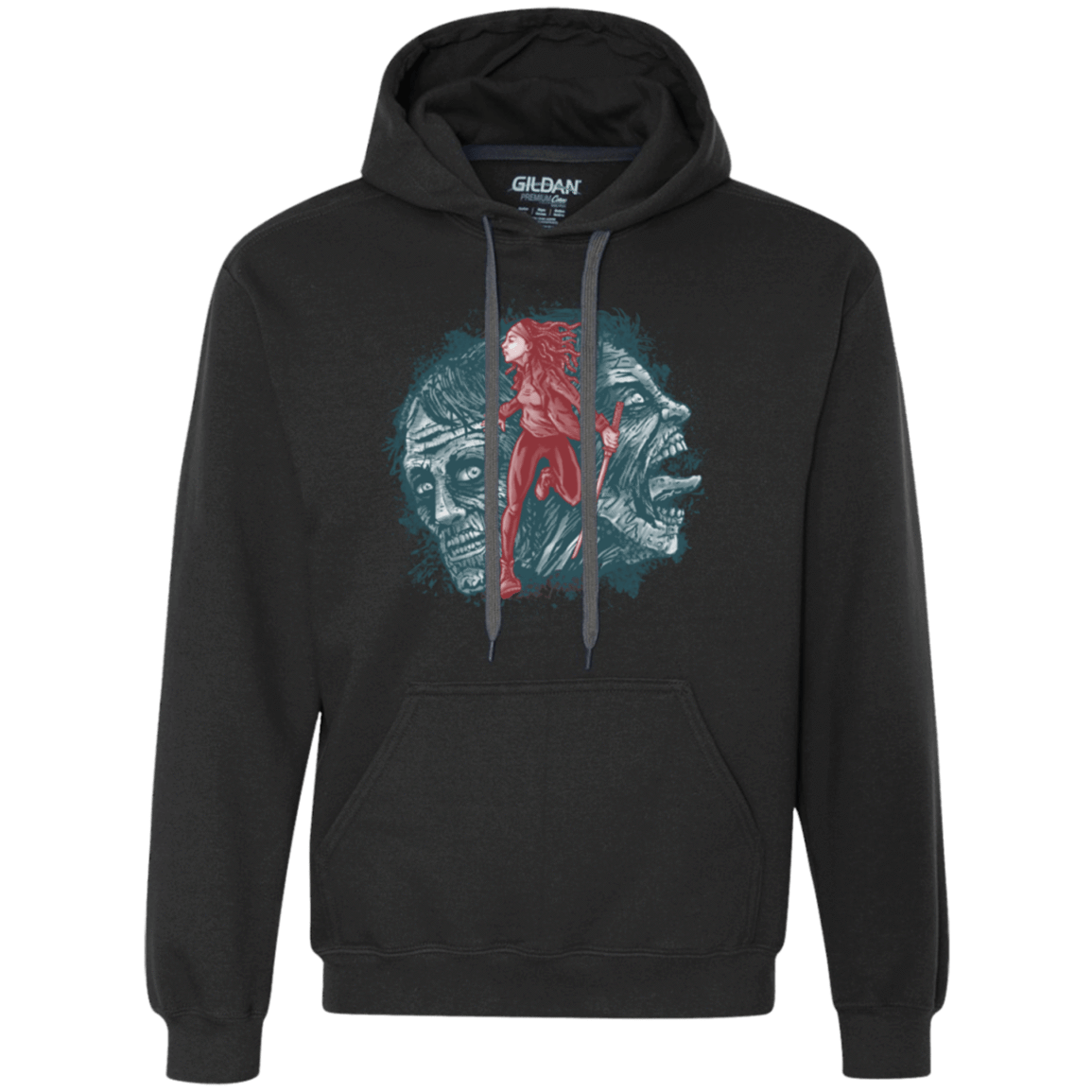 Sweatshirts Black / Small Katana Girl Premium Fleece Hoodie