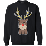 Sweatshirts Black / S Kawaii Christmas Reindeer Crewneck Sweatshirt