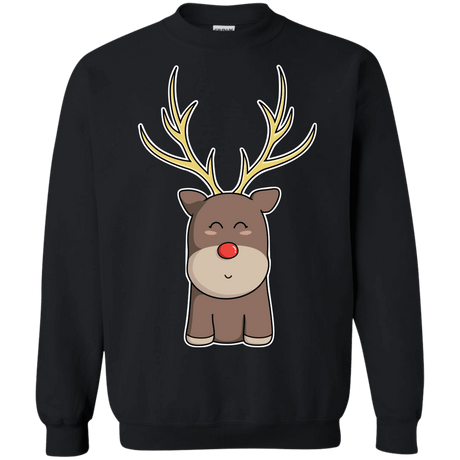 Sweatshirts Black / S Kawaii Christmas Reindeer Crewneck Sweatshirt