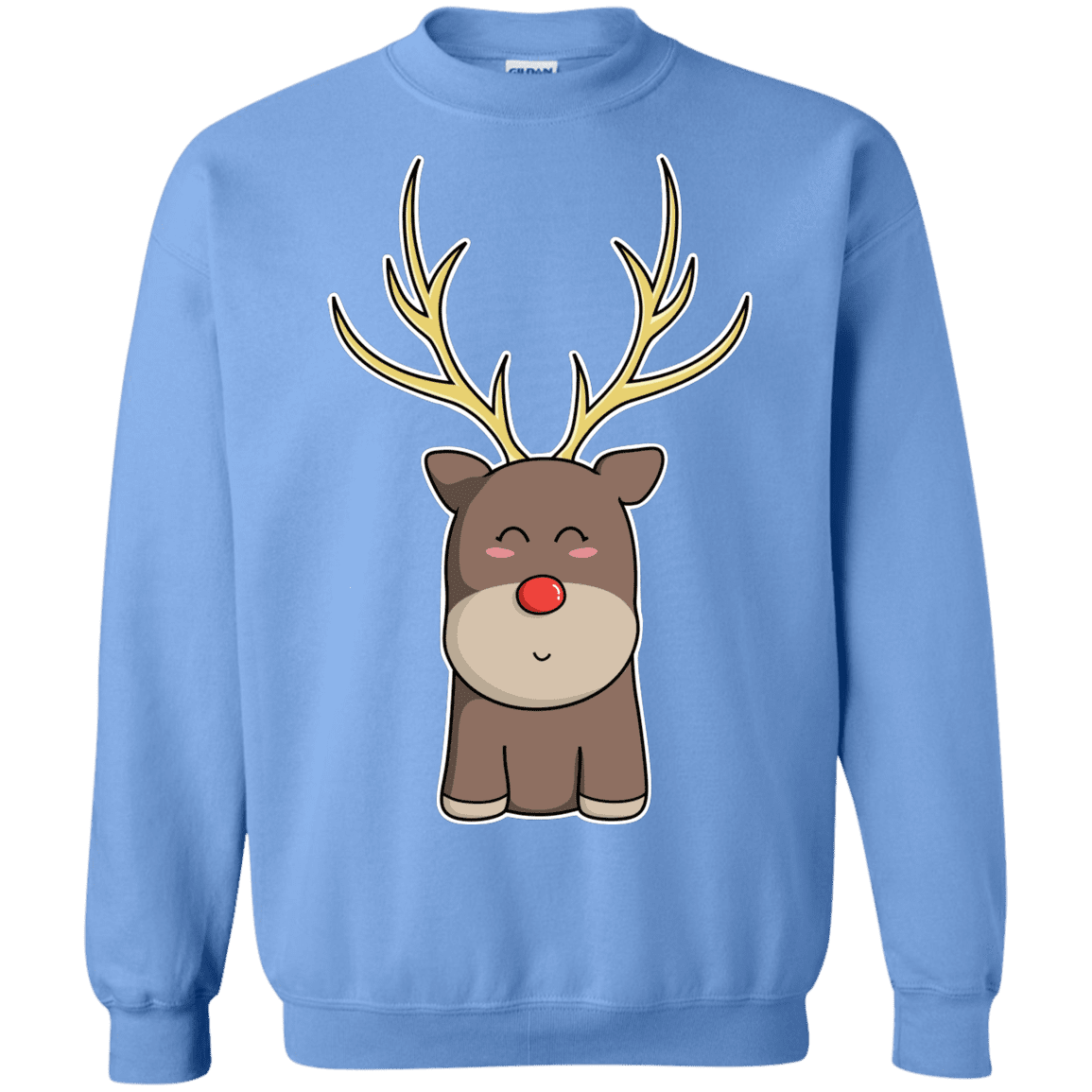 Sweatshirts Carolina Blue / S Kawaii Christmas Reindeer Crewneck Sweatshirt