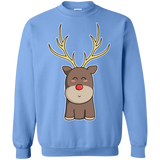 Sweatshirts Carolina Blue / S Kawaii Christmas Reindeer Crewneck Sweatshirt