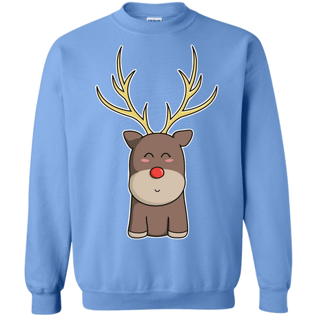 Sweatshirts Carolina Blue / S Kawaii Christmas Reindeer Crewneck Sweatshirt