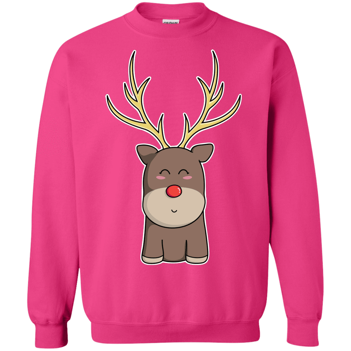 Sweatshirts Heliconia / S Kawaii Christmas Reindeer Crewneck Sweatshirt