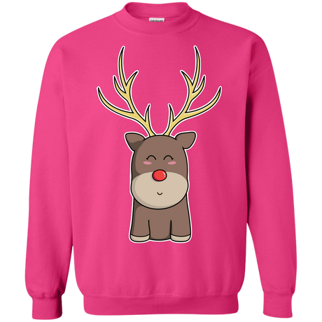 Sweatshirts Heliconia / S Kawaii Christmas Reindeer Crewneck Sweatshirt