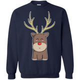 Sweatshirts Navy / S Kawaii Christmas Reindeer Crewneck Sweatshirt