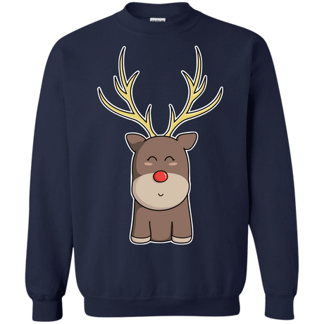 Sweatshirts Navy / S Kawaii Christmas Reindeer Crewneck Sweatshirt